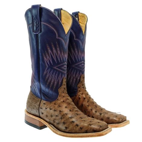 Anderson Bean Kango Tobac Bruciato FQ Ostrich with Violet Top Men's Boots